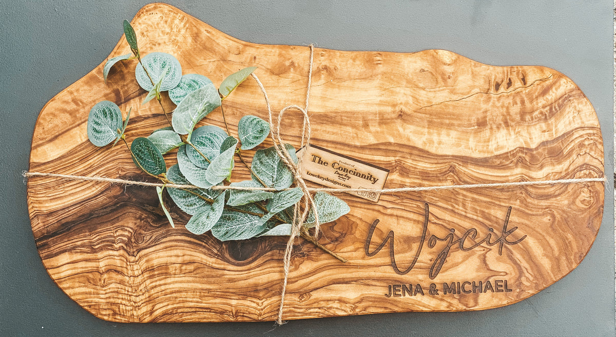 Custom Olive Wood Cutting Board – Grace & Moxie