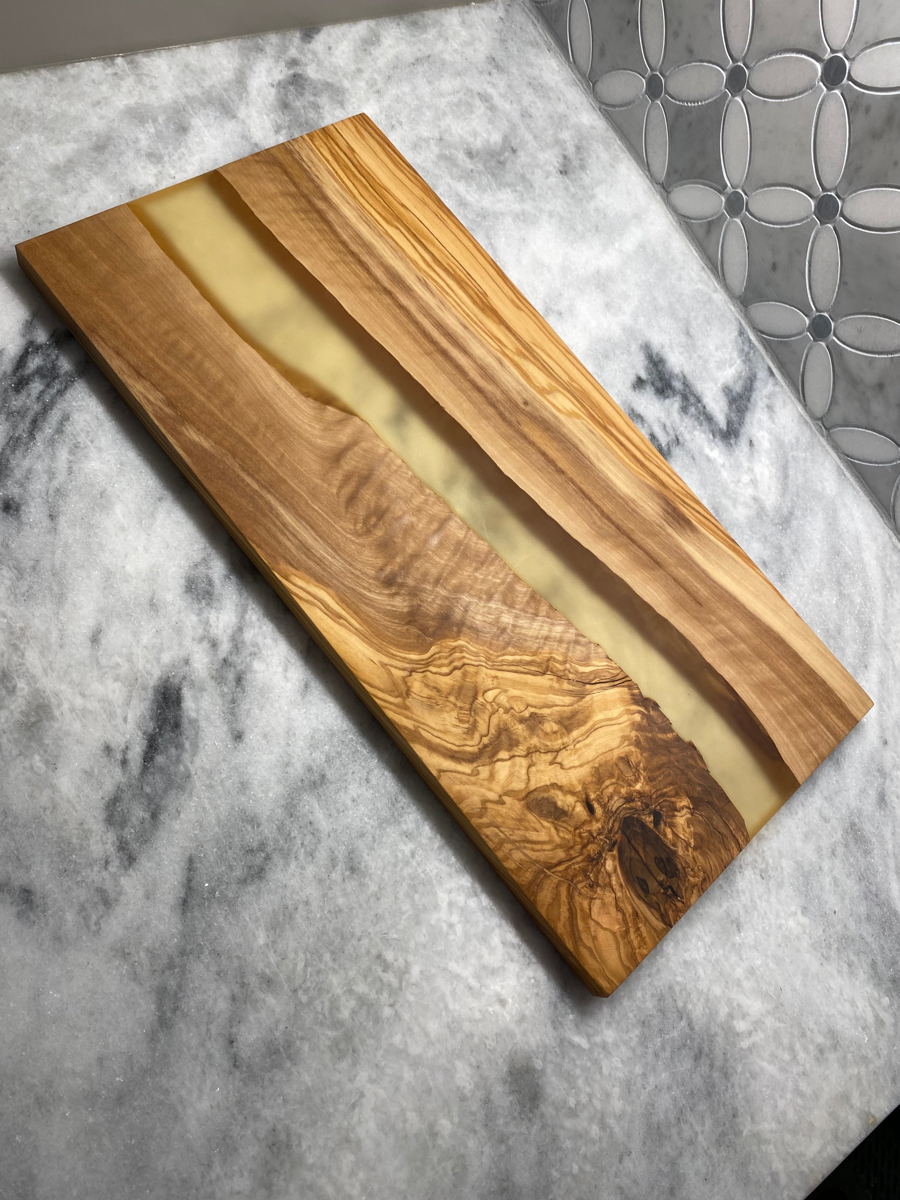 Olivewood with Resin Boards