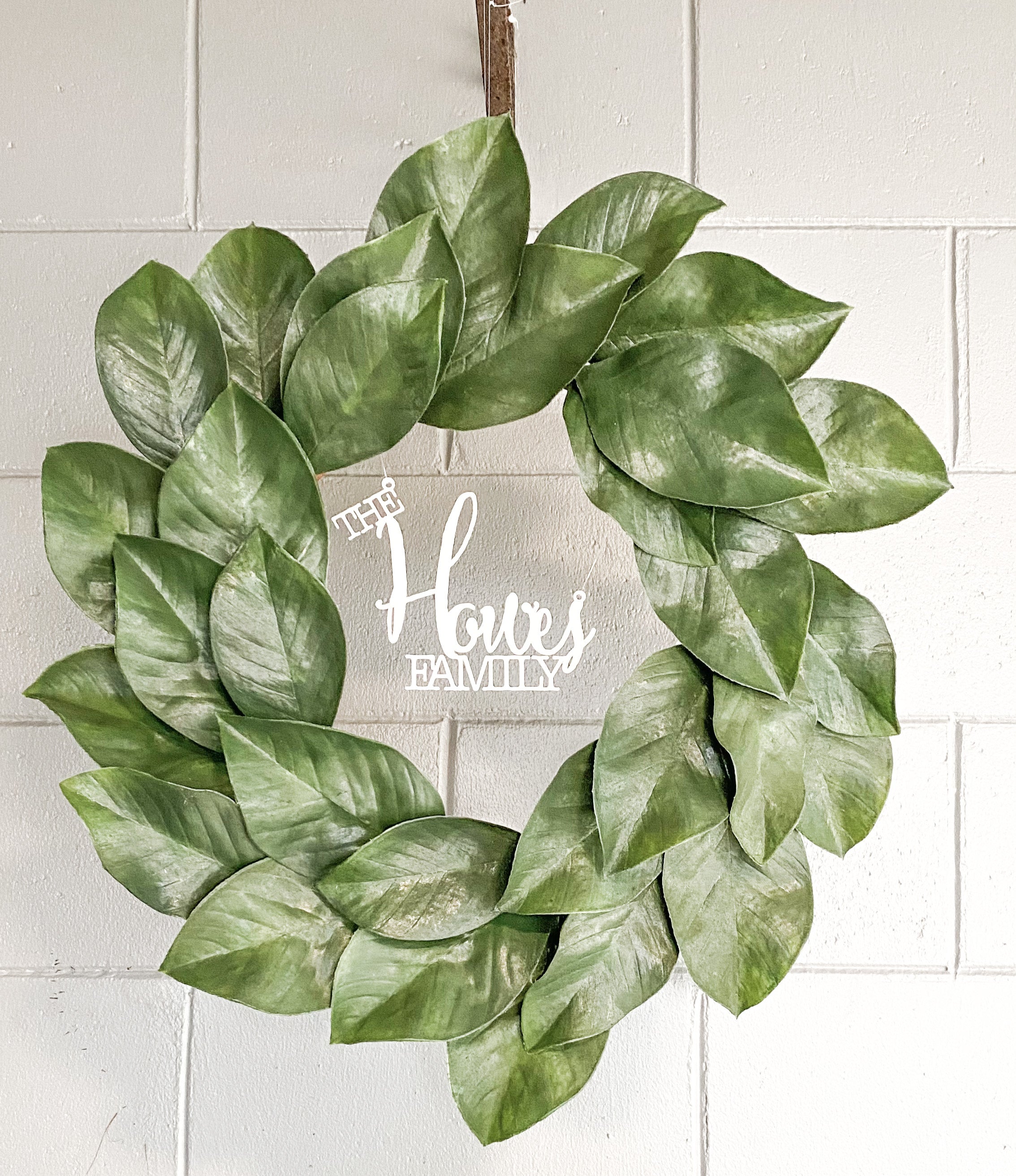 Personalized Magnolia Wreath