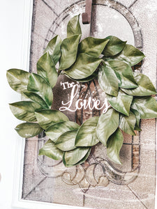 Personalized Magnolia Wreath